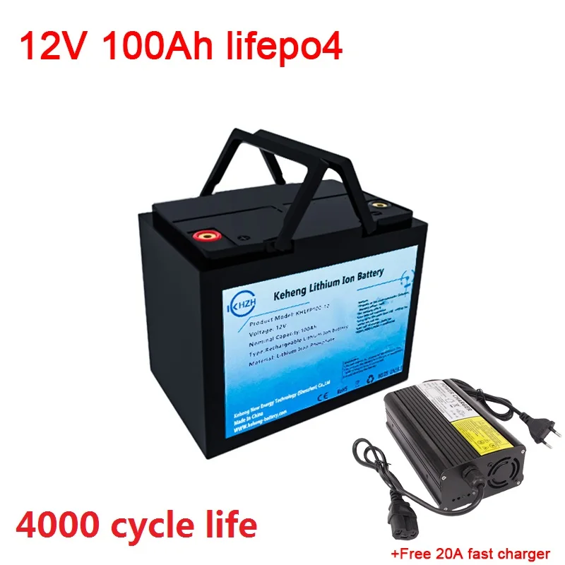 Keheng LiFeP04 аккумулятор глубокого цикла 100 Ач 12 В со встроенным BMS-идеально подходит