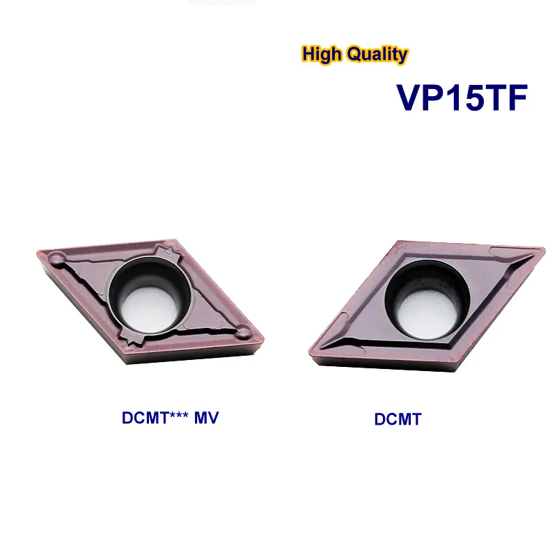 

10pcs DCMT070204 MV VP15TF DCMT 11T304 32.51 Carbide Inserts High Quality Turning Blade Cutter Plate Lathe Tool