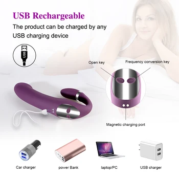 10 speed Vibrating Strapless Strap on Dildo Vibrator Sex Toys Rechargeable Remote Control Clitoris Stimulate Massager For Women 6