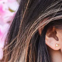 Aretes grandes de acero inoxidable con diseño de onda dorada para mujeres modernas pendientes colgantes de Metal con personalidad para regalo envío gratis(China)