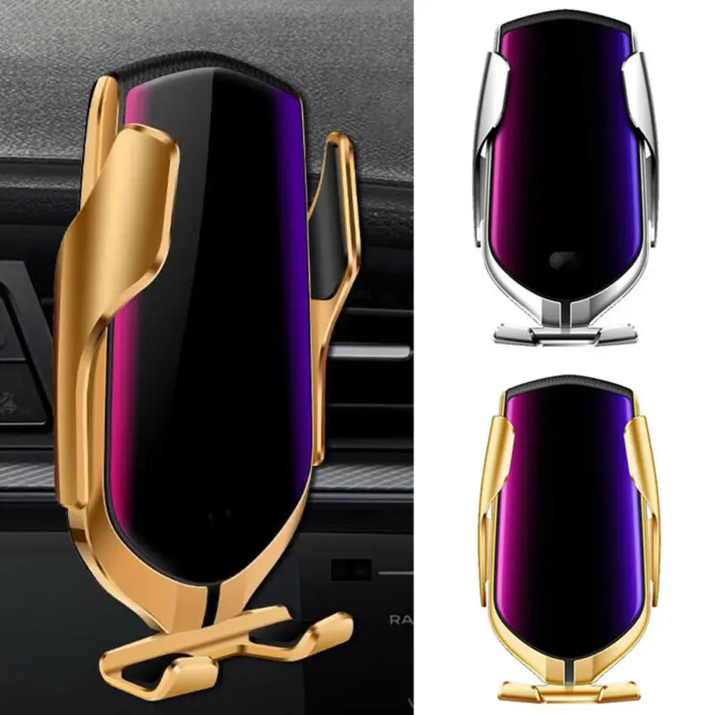 

Car Phone Holder Intelligent Infrared Sensor Qi Wireless Charger for iPhone for Samsung Air Vent Mount Mobile Phone Holder Stand