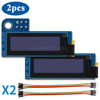 

0.91 inch OLED Screen Module 128*32 3.3V I2C 1/2pcs for Raspberry Pi 4 B / 3 B (+) / 2 B / Zero (W) / Beaglebone Black