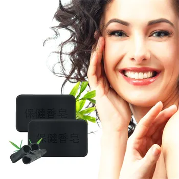 

Anti aging Preventing Acne Shrinkage of Porous Bamboo Charcoal Essence Pure Plant Formula Cleaning Soap 40g Whitening Essence