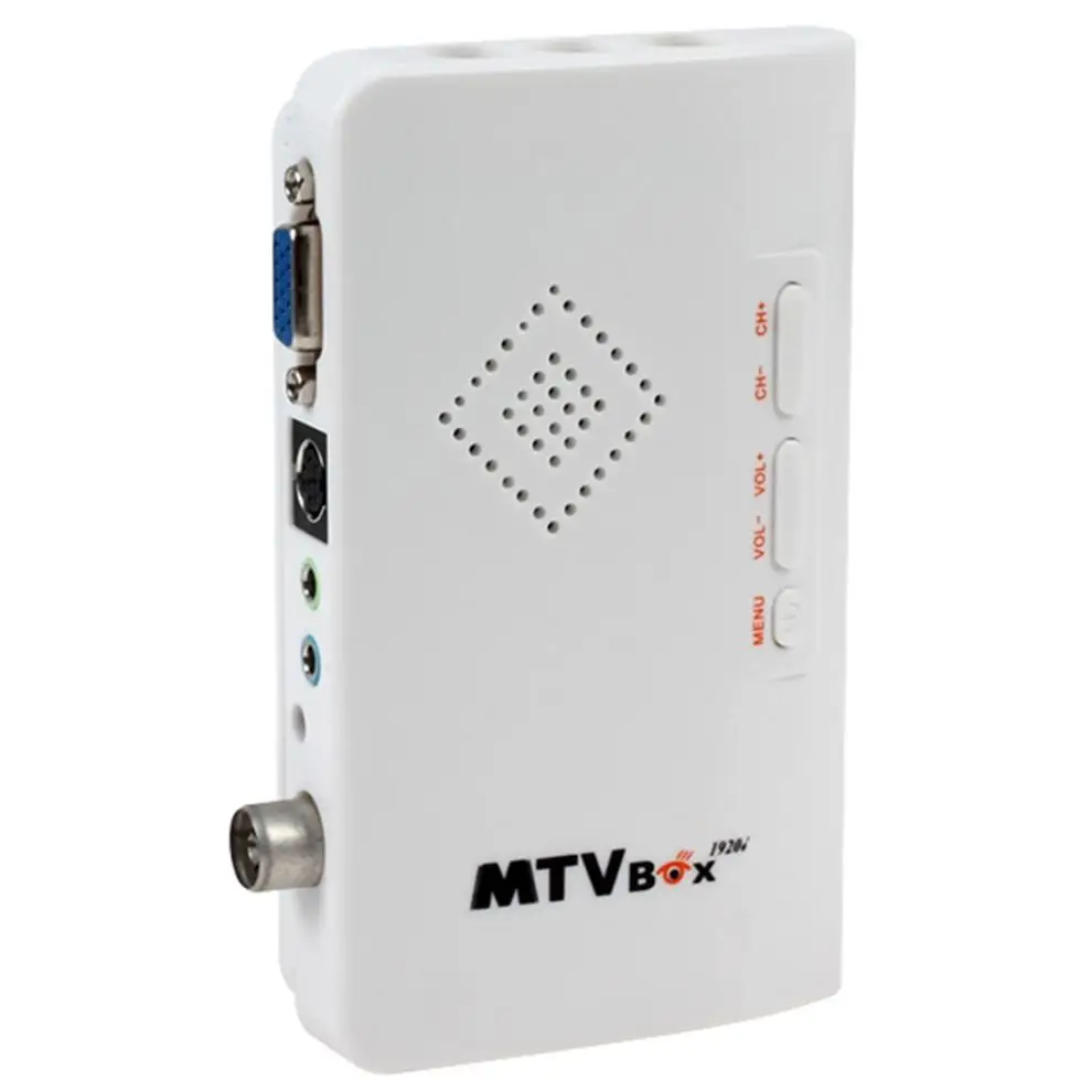 Внешний HD TV BOX цифровой компьютер программа приемник тюнер с динамиком поддержка