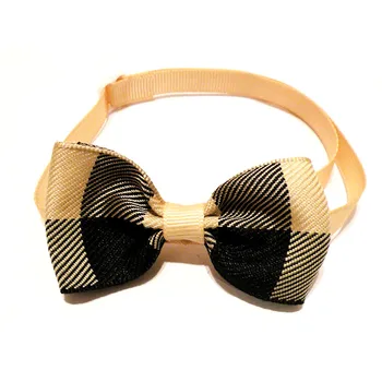 

50PC/Lot Khaki Plaid Dog Bow Ties Ribbon Dog Neckties Cat Dog Bowties Pet Accessories