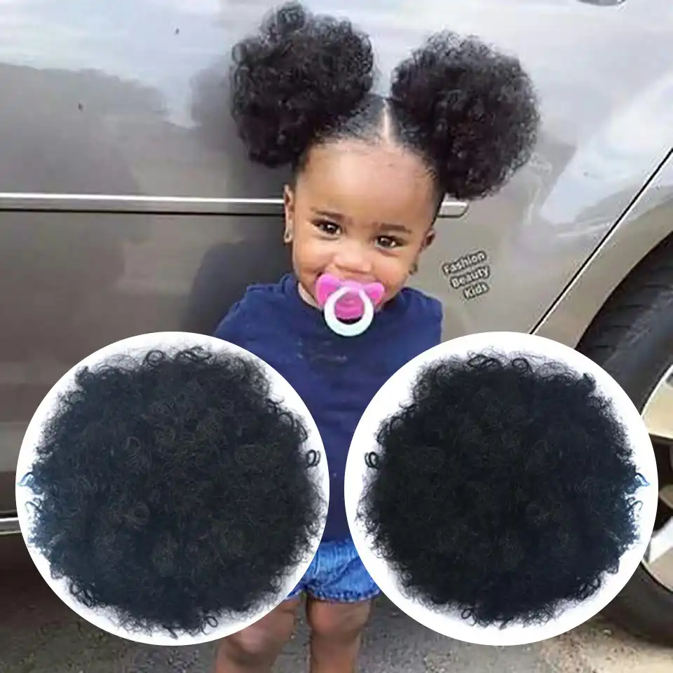 Weilai Synthetic Buns For Girl Boy Wig African Hair Accessories