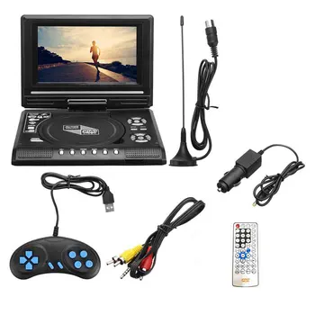 

7.8 Inch Portable HD TV Home Car DVD Player VCD CD MP3 DVD Player USB Cards RCA TV Portatil Cable Game 16:9 Rotate LCD Screen