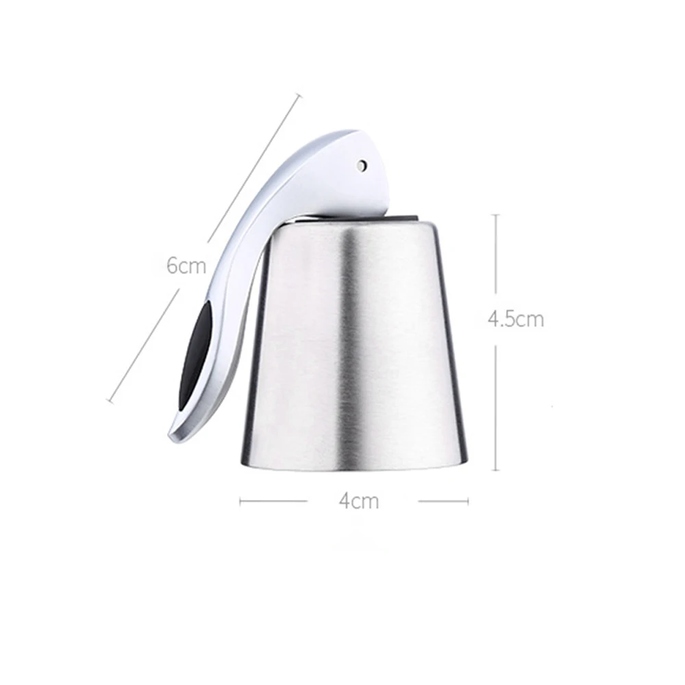 Stainless Steel Bar Wine Stopper Bottle Plug Wine Champagne Storage Bottle Cap Household Kitchen Tools Pour Cap Sealing Plug