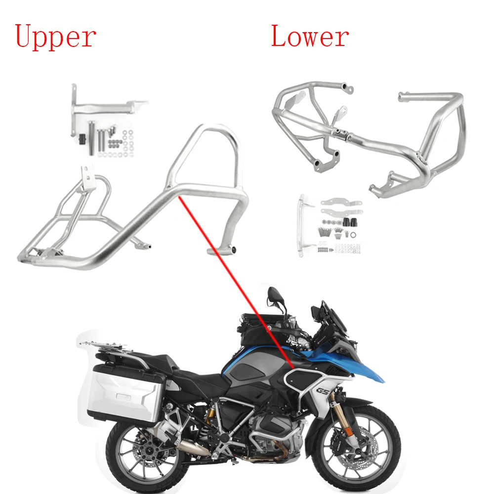 

For BMW R1200GS R 1200GS R1200 GS LC 14-2019 Motocycle Safety Bumper Engine Guard Highway Crash Bar Upper Lower Frame Protector