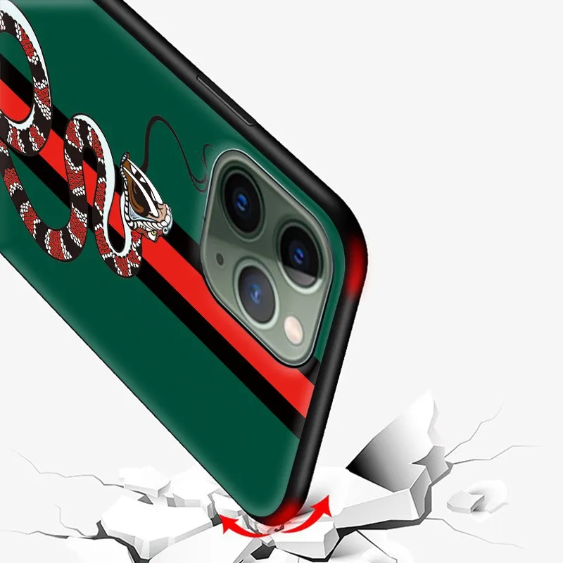 Luxury GG snake soft case for iphone 13 12 MINI 11 pro x xs max xr 8 7 6 6S plus SE 2 silicone phone cover fashion coque fundas