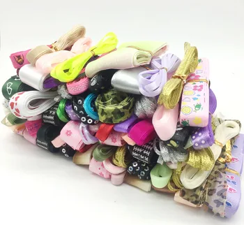 

About 25-30m 4-40mm Random Colour Grosgrain/Organza/Satin Ribbon Lace DIY Headwear Wrapping Wedding Decorative Gift Box Packing