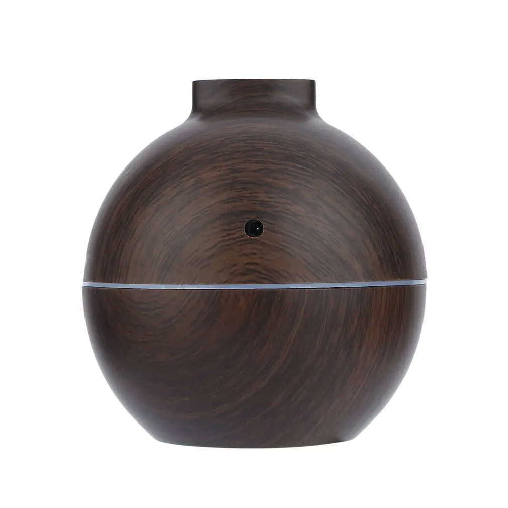 130ML Car Air Humidifier Wood Essential Oil Diffuser Aroma Lamp Aromatherapy LED Light Electric Aroma  Diffuser Mist Maker