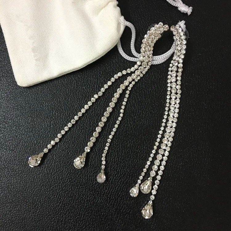 

New niche water tassel earrings temperament Joker woman