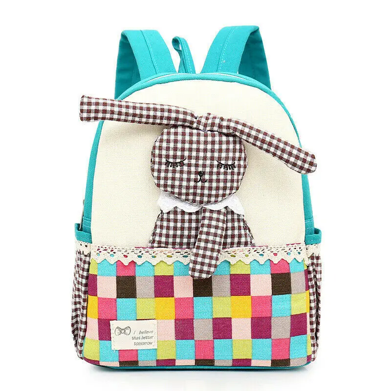 NoEnName-Null Детский милый холщовый рюкзак с рисунком для девочек, сумка для школы и детского сада, Детский рюкзак, сумка