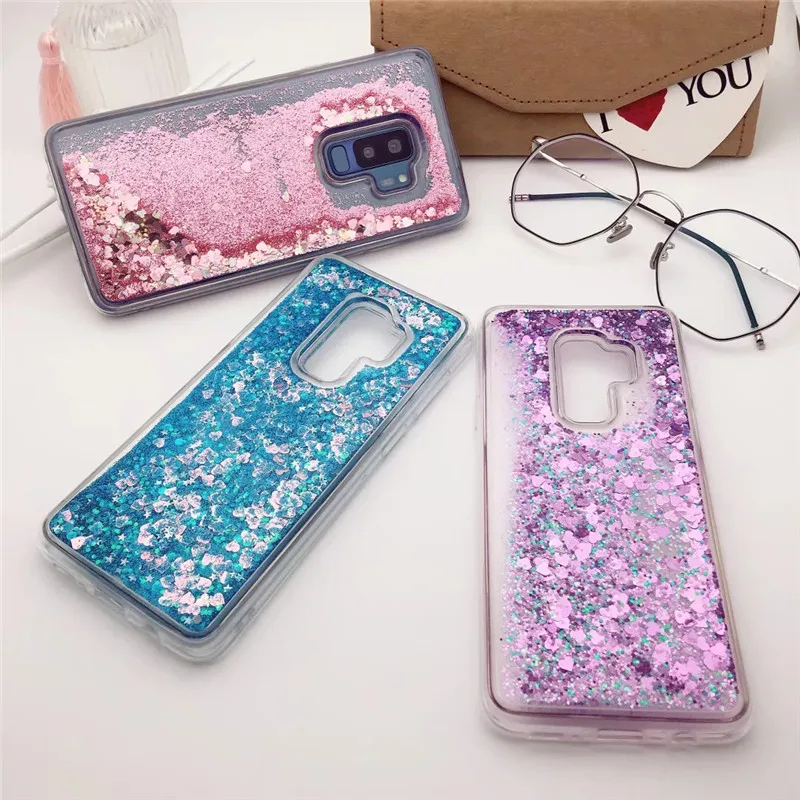 kawaii samsung phone cases For Samsung Galaxy A5 A8 2018 Case Liquid Glitter Quicksand Clear Soft TPU Back Cover For Samsung A7 A9 A6 J8 J4 J6 Plus 2018 samsung silicone