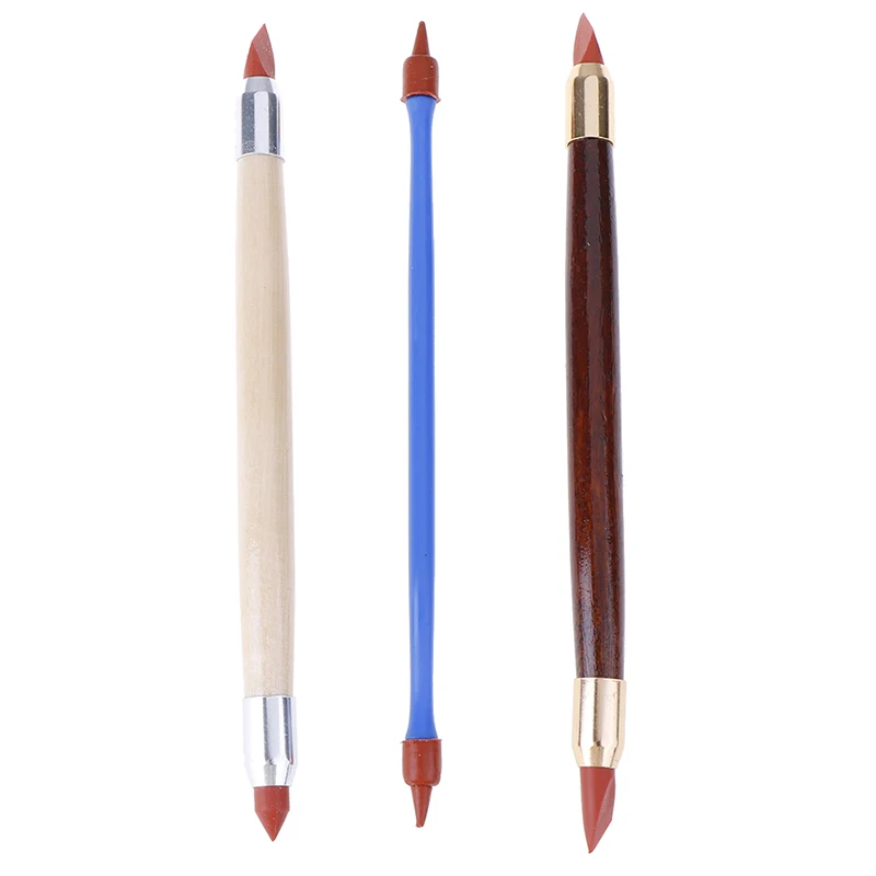 3Pcs Silicon Rubber Shaper Pen Double-head Pottery Clay Sculpture Tools Ceramics Carving Modeling Shaping Tool | Дом и сад