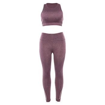 

Gym fitness set women running clothing long leggings and sport bra female workout clothes crop top high waist jogging tight