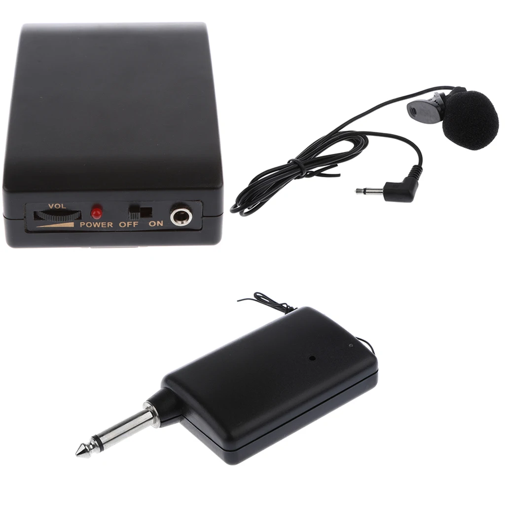  Portable 6.35mm Lavalier Microphone+Transmitter Receiver for Lectures Speech Teaching - 4000377899879
