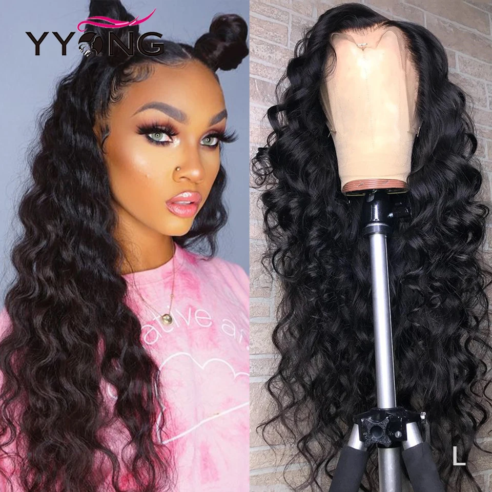 

YYong Transparent Lace Wig 4x4 13x4 Lace Front Human Hair Wigs Remy 150% Loose Deep HD Lace Closure Wig Match All Skin Low Ratio