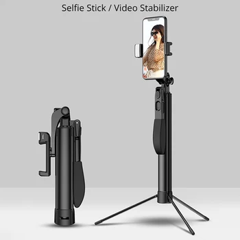 

Universal bluetooth Selfie Stick Tripod Video Bracket Extendable Handheld Monopod Mini Tripod With Remote Shutter selfie
