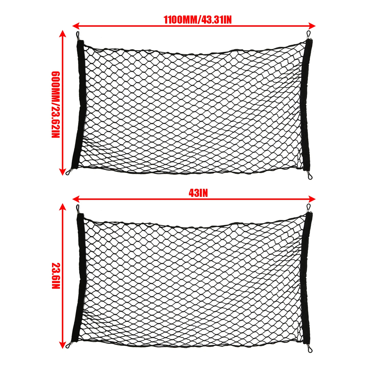 110x60cm Elastic Strong Car Cargo Net Nylon Elastic Mesh Luggage Storage Mesh Net Universal For SUV Pickup Truck