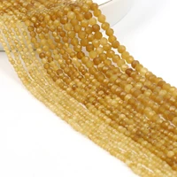 2 3 4mm Natural Stone Yellow Topaz Beads Faceted Loose Tiny Beads for DIY Jewelry Making Bracelet Necklace 15 inches Wholesale 2