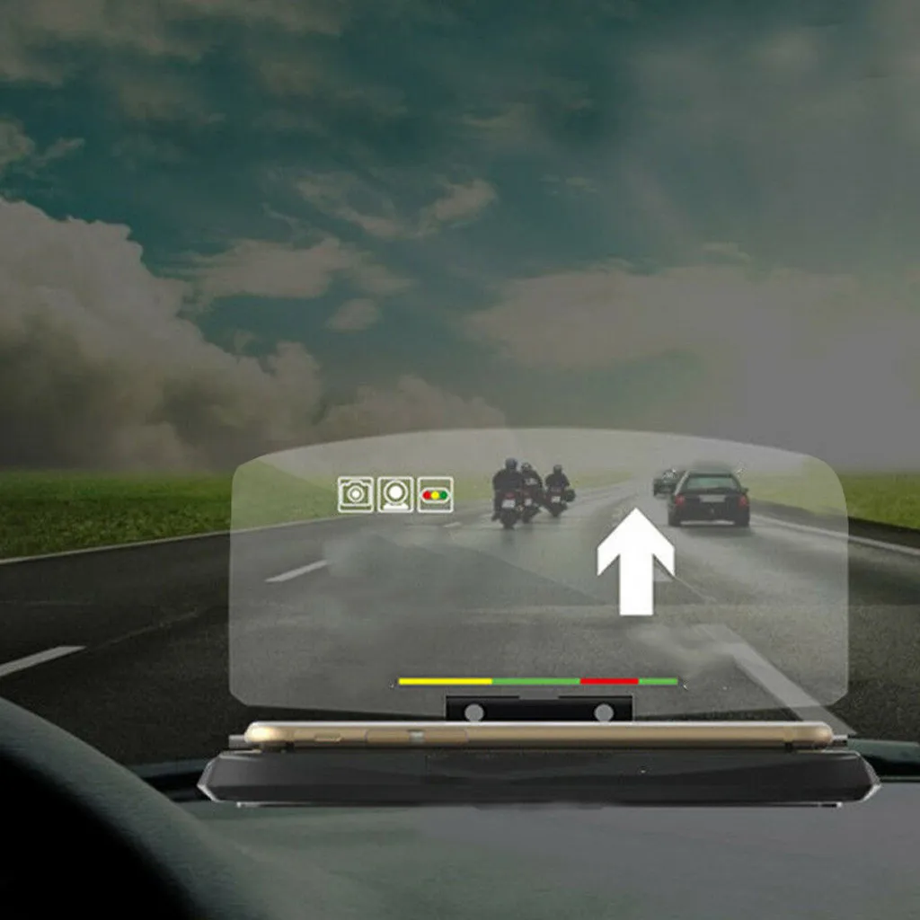 Универсальный автомобильный HUD Дисплей проектор телефон навигация смартфон держатель gps проектор для любых автомобилей