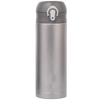 

Men Gift Bottles 400Ml Insulated Cup Titanium Thermo Mug Water Bottle Vacuum Flask Coffee Wine Mug Gray+Silver