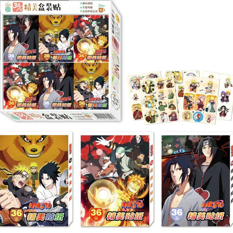 

36pcs/Box Naruto Anime Sticker Paper Stickers Classic Toys Sticker