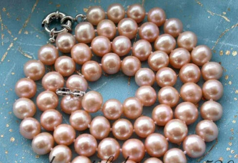 ~~ BJC 00133 pink round freshwater pearl necklace Discount AAA | Украшения и аксессуары