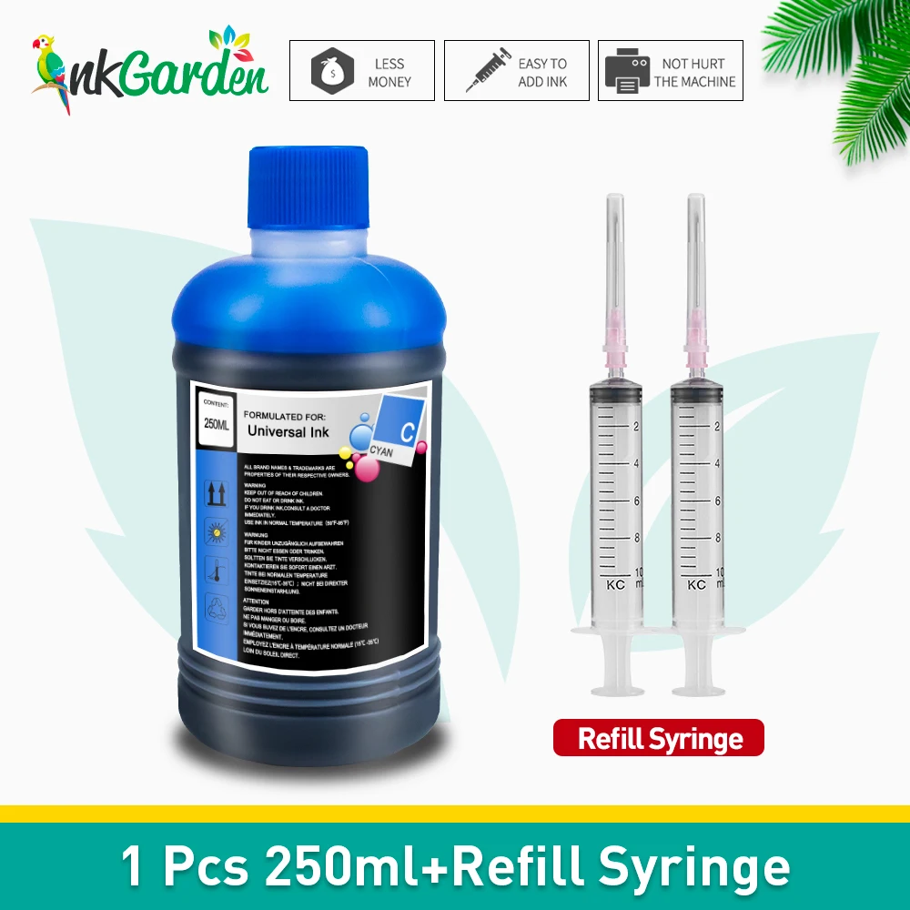 250 ML Universal Refill Ink Kit for Epson Canon HP Brother Printer CISS Ink And Refillable Printers Dye