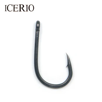 

ICERIO 30pcs/pack Matt Black Telflon Wide Gap Beaked Carp Fishing Hooks High Quality Pop up Carp Hook