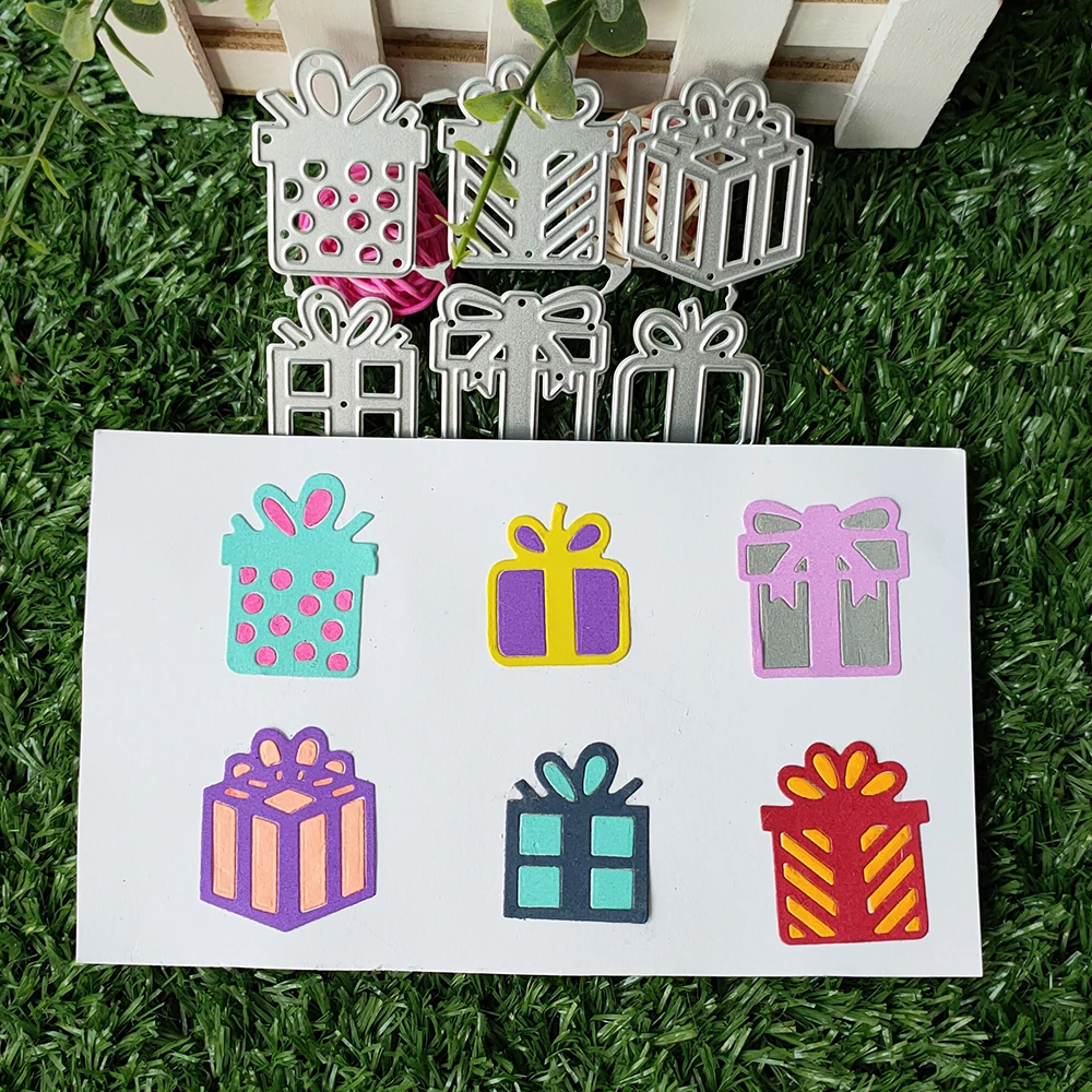 

New 6 Pcs gift decoration metal cutting die mould scrapbook decoration embossed photo album decoration card making DIY