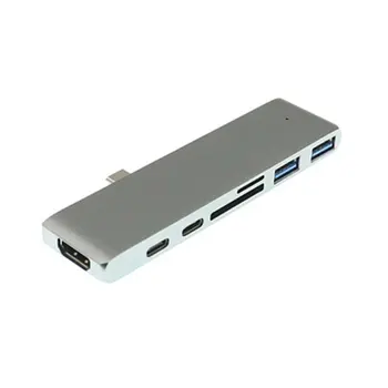 

Multi 7-In1 Type-C Hub Card Reader 7-In-1 Usb 3.0 Security Digital/Tf Card Reader Adapters Type C Usb Splitter