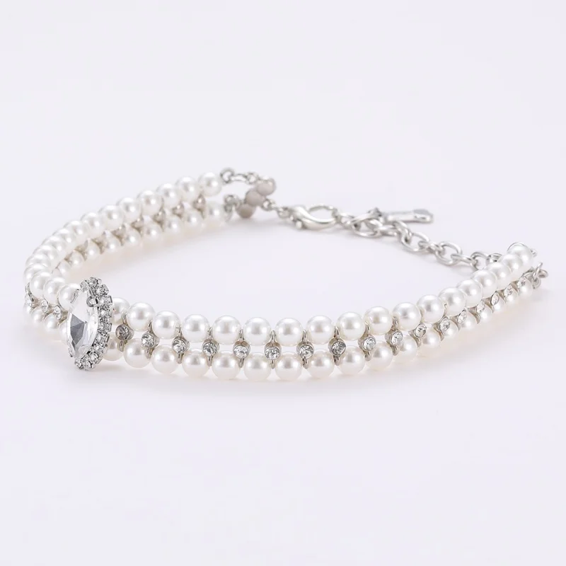Necklace Collar Animals Jewelry Cat Bling Necklace Imitation Pearl