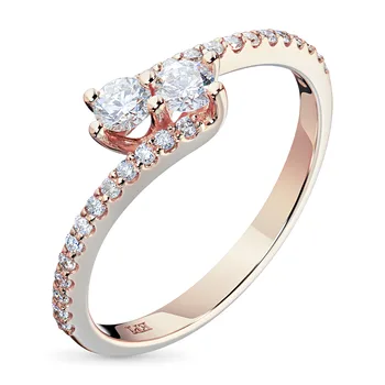 

A ring of red gold with diamonds e0201kts11175700