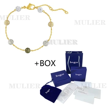 

SWA 2019 MULIER New Blow Bracelet Women's Multicolor Bubble Shape Crystal Bracelet Bracelet Girlfriend Jewelry Anniversary Gift