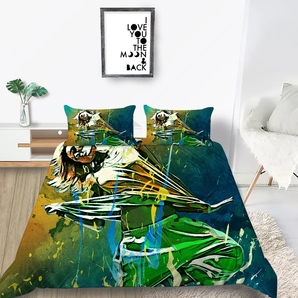 

Artistic Bedding Set Queen Size Fashionable Watercolour Duvet Cover Hip Hop King Twin Full Single Double Unique Design Bed Set