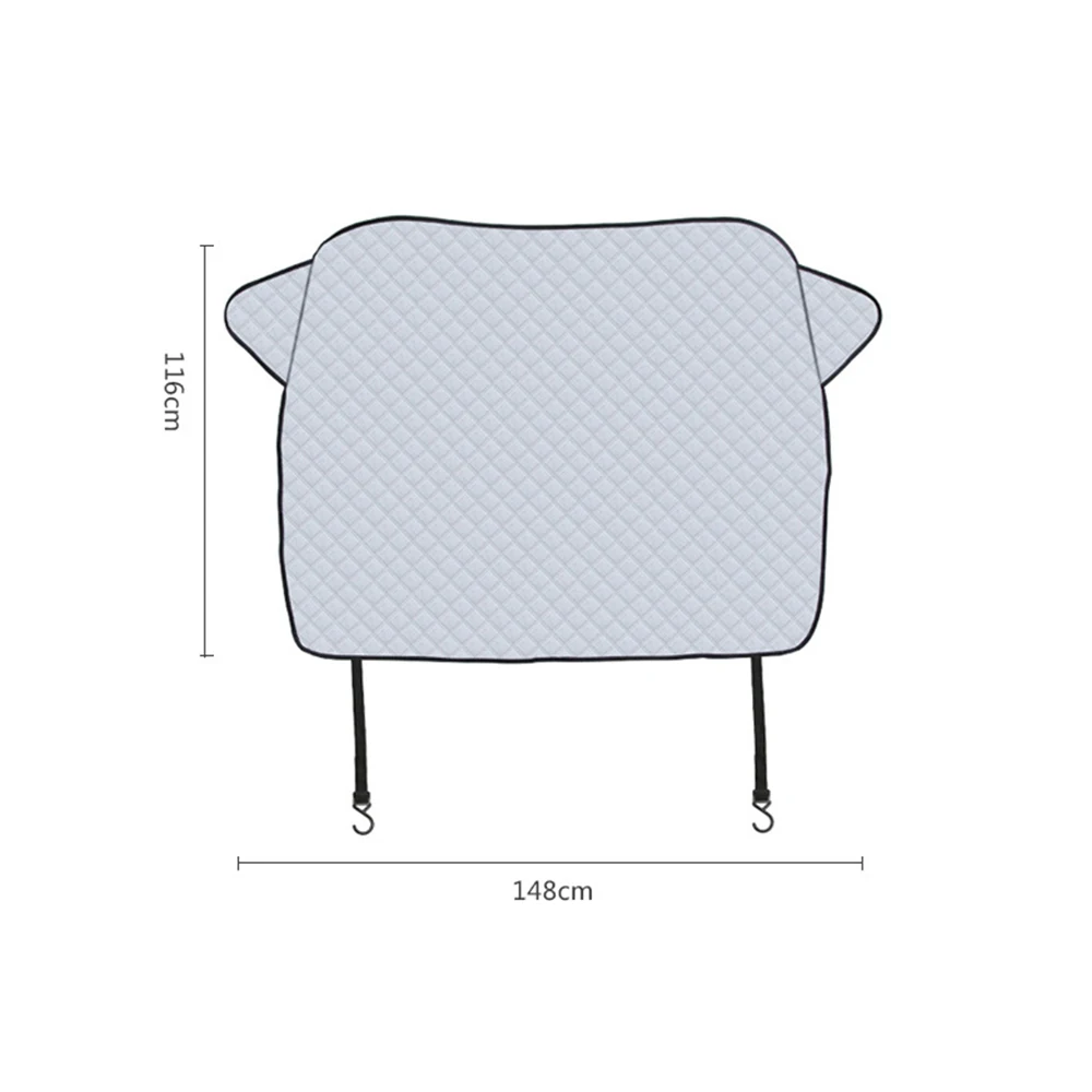 Снежного покрова автомобиля анти снег мороз Ice щит зимняя ветровое стекло крышки тепла козырек от солнца пыли Защитная крышка для переднего лобового стекла - Название цвета: 116 and 148 cm car
