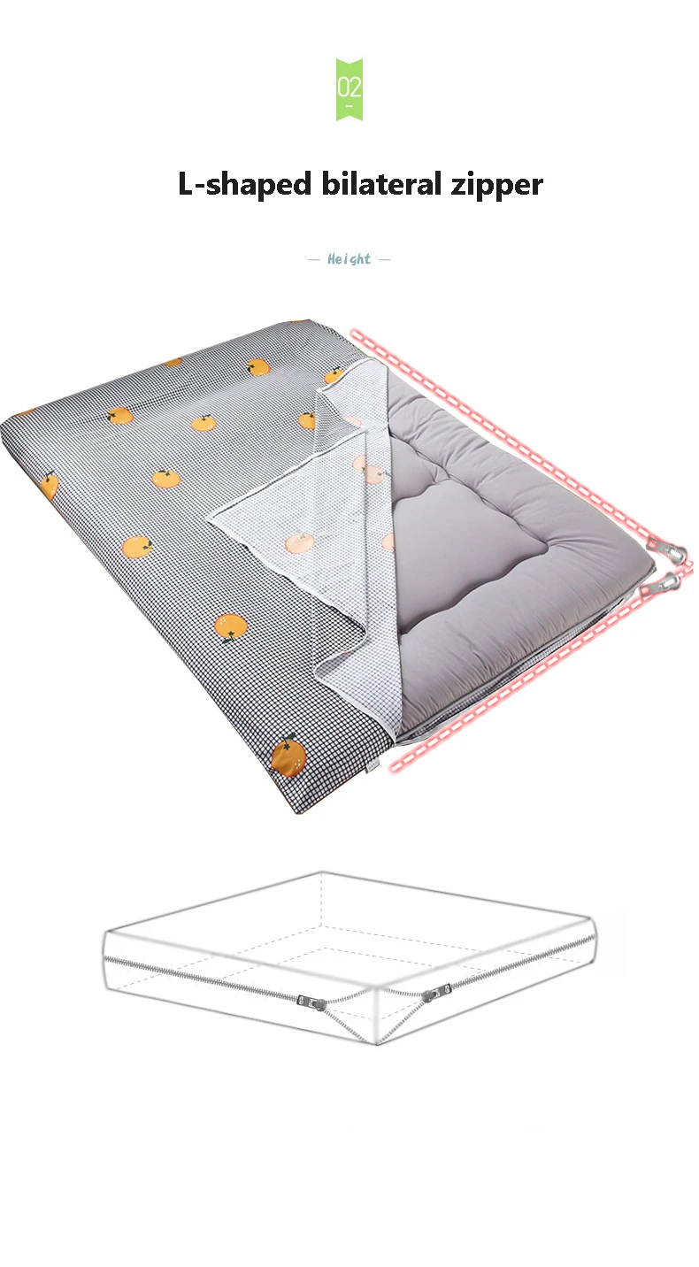 capa de colchão lavável aumentada com zíper capa de proteção contra poeira para cama de casal