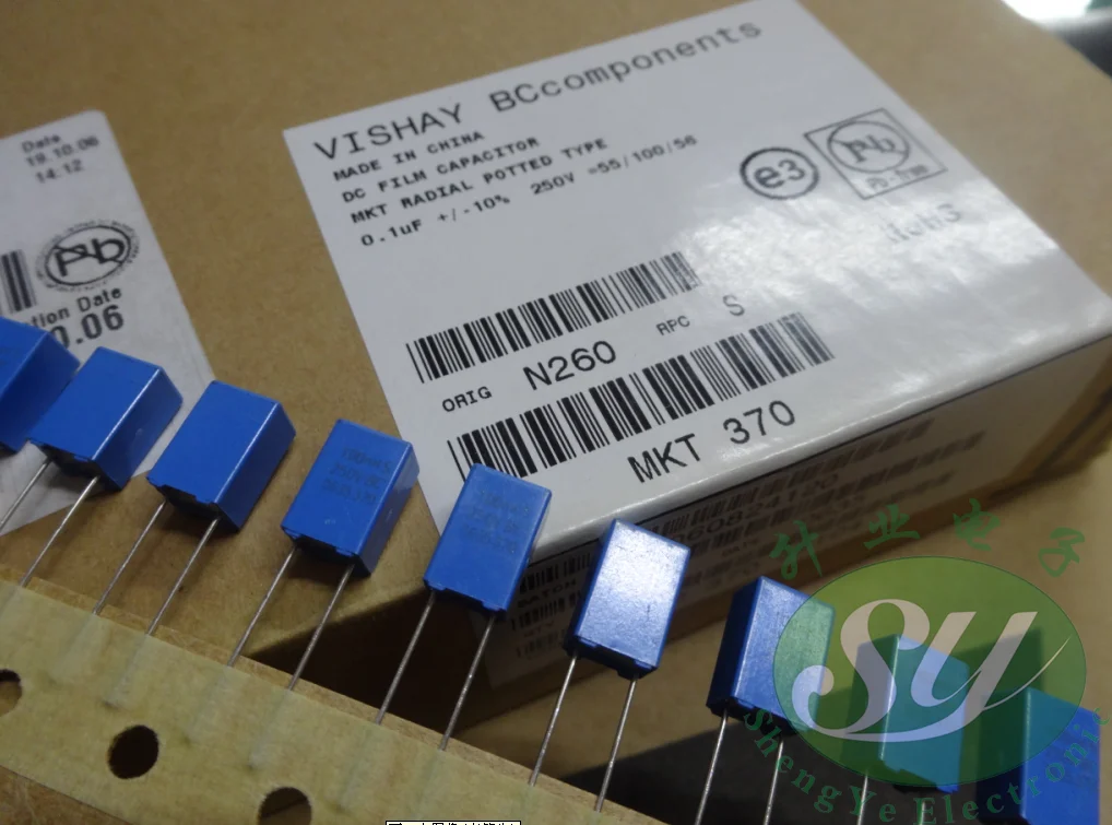 50 шт. VISHAY MKT370 серия 0,1 мкФ/250 В 100NF u1 104 пленочный конденсатор 5 мм