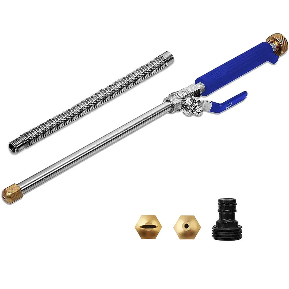 

High Pressure Power Washer Wand Watering Sprayer Tool Hydro Jet Water Hose Nozzle Wand Lance for Gutter Patio Car Pet Window