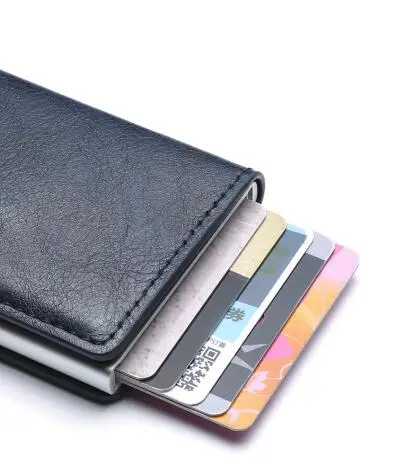 RFID Блокировка Мужской держатель кредитной карты кожаный кошелёк для банковских карт Чехол держатель карты защитный кошелек для женщин