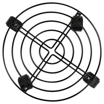 

3Pcs Garden Plant Pot Round Wheels Mover Trolley Caddy Garden Plate Metal Stand
