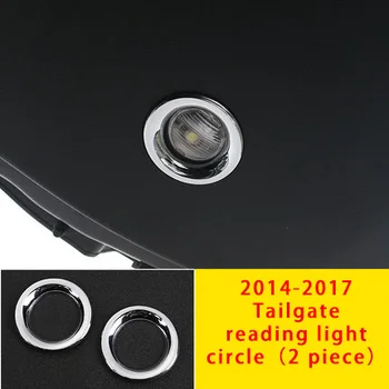

For Jeep grand cherokee 14-18 Tailgate reading light circle chrome molding trim 2pcs