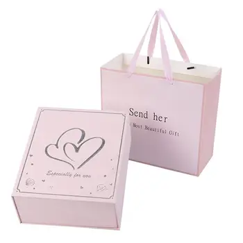 

1 Set of Present Box Packaging Cardboard Paper Package Box with Bag Pouch