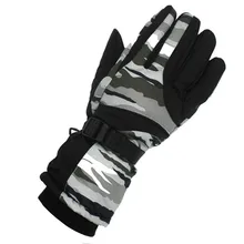 Мужские зимние перчатки, спортивные ветрозащитные водонепроницаемые лыжные перчатки на весь палец, толстые теплые флисовые тактические перчатки