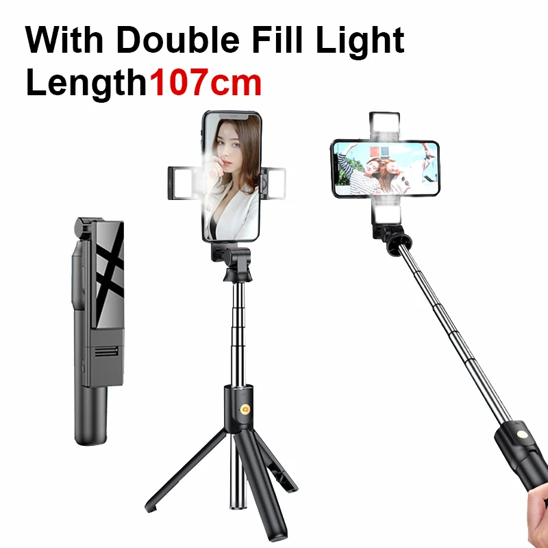 3 In 1 Wireless Bluetooth Selfie Stick Tripod With Fill Light Shutter Remote Control For Iphone Xiaomi Android Smartphone - ANKUX Tech Co., Ltd