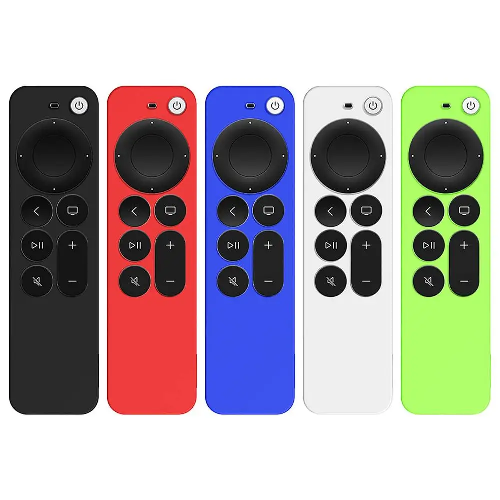 New Remote Slicone Cover Case For Apple TV 4K 2021 Remote Control Covers Case Soft Silicone Waterproof Protective Skin Case 1
