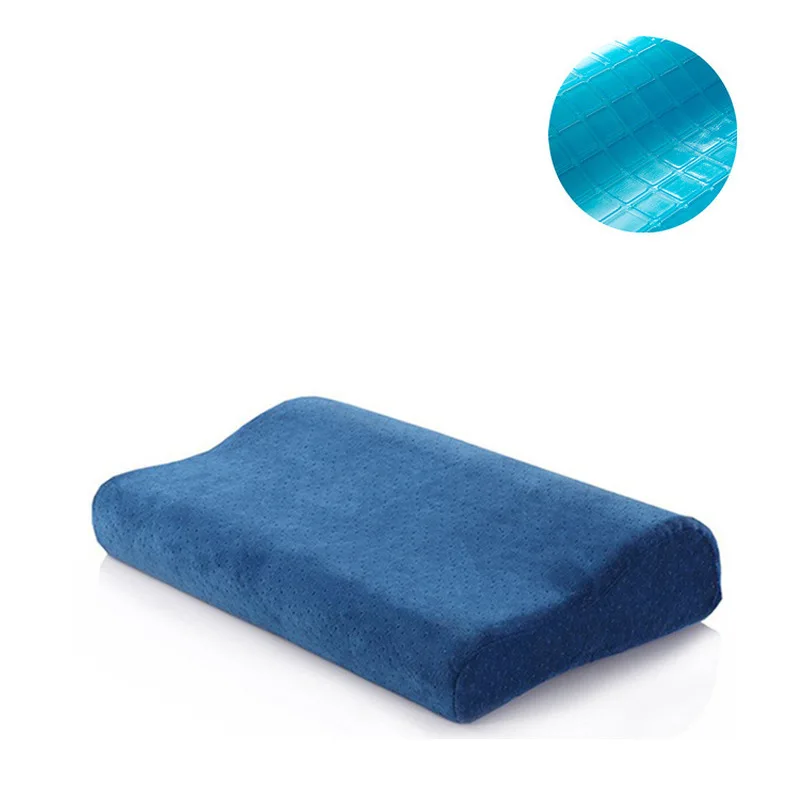 1PC Sleeping Pillow Slow Rebound Memory Cotton Summer Gel Pillow Comfortable Soft Cool Cervical Protection Neck Care Pillow